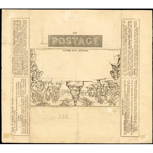 1004 - MULREADY 1d BLACK LETTER-SHEET WITH J. STRAUSS PRINTED MUSIC INSIDE (CHARLES HALE OF CHELTENHAM); 1d... 