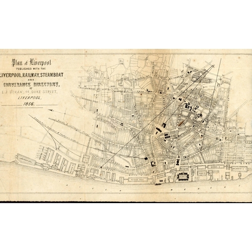 1021 - LATER 1850s PRINTED CONTENTS INC. MAP, POSTER. P. CURRENT, 1d PINK & LLOYD'S REGISTER WITH 2d BLUE; ... 