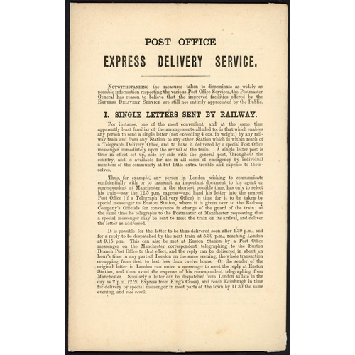 1082 - POST OFFICE NOTICES - REF. FREE PETITIONS (1844), BOOK POST (1854) & EXPRESS MAIL (1902); Apr. 1844 ... 