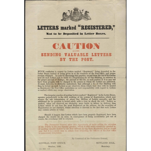 1086 - RARE RED & BLACK NOTICE REF. COMPULSORY REGISTRATION OF 