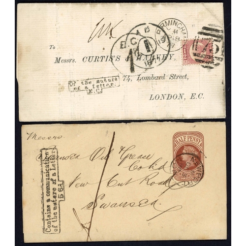 1089 - O.H.M.S. MAIL EX THE P.O. (ONE REGISTERED), GROUP OF 