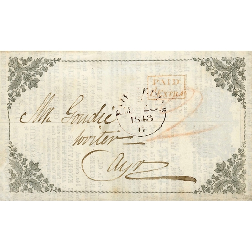 1124 - DECORATIVE PRINTED ADVERTISING ENVELOPE SENT FROM EDINBURGH PRINTSELLER 