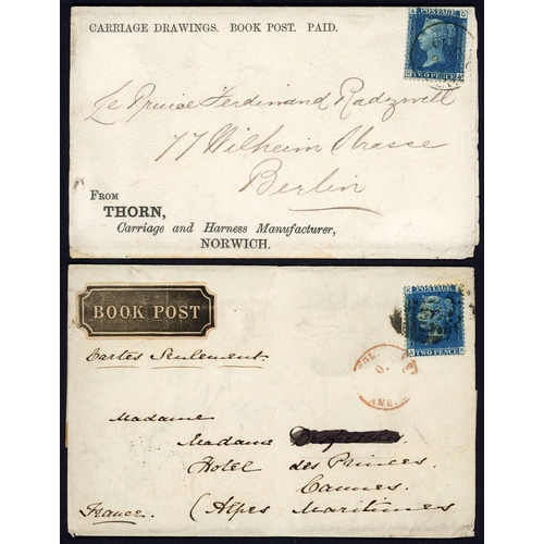 1143 - AUSTRIA/FRANCE/GERMAN STATES - PRICES CURRENT + BOOK POST (ONE REGD.) - STAMPED POSTAL RATES; 1859-7... 