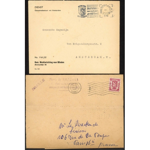 1177 - BELGIUM & HOLLAND: 1905-2005 group of covers neatly written-up on display pages inc. 27 Dec. 1905 en... 