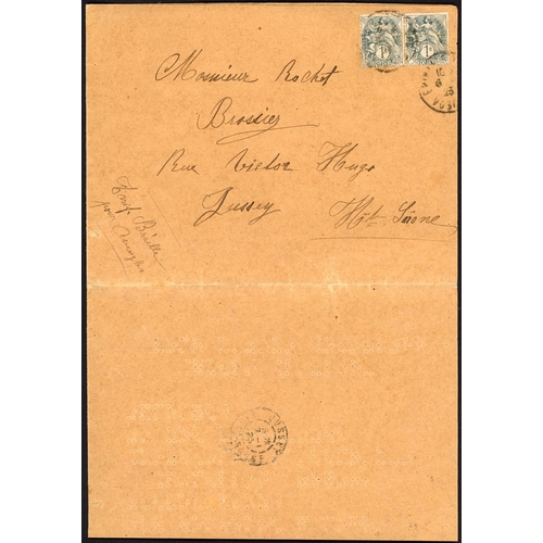 1182 - FRANCE: 1822-2008 group of covers, cards and Braille sheets. Inc. 18 Jan. 1910 PC to Finland ex Toul... 