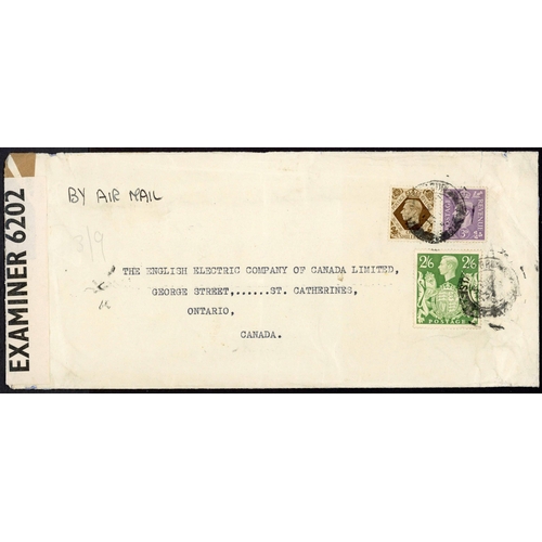 1205 - 1940-50 - CANADA - GOOD SELECTION inc. 6 Feb. 1942 env. registered by North Atlantic Air service fro... 