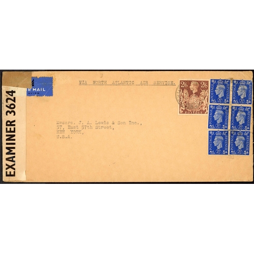 1217 - 1941 USA - THREE INTERESTING ITEMS: 16 July 1941 part British Board of Film Censors box top used fro... 