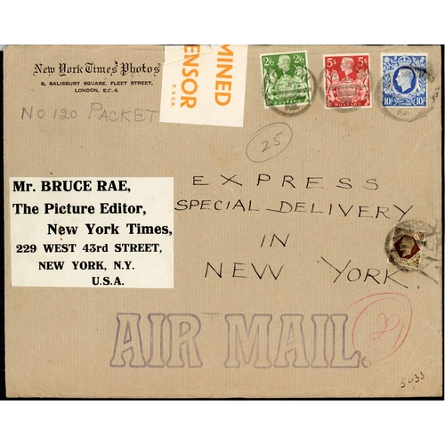 1220 - c1943 USA - INTERESTING GROUP OF CENSORED COVERS inc. 1942 