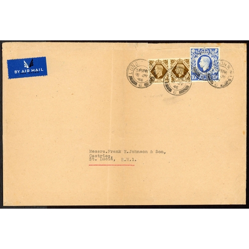 1228 - 1941-46 - INTERESTING GROUP WITH SEVERAL COUNTRIES REPRESENTED inc. 3 July 1941 5½d registered env. ... 