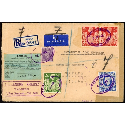 1229 - 1944 CUBA - RARE NAVYCERT ITEM: 6 Sept. 1944 env. registered and sent by navycert (document not pres... 