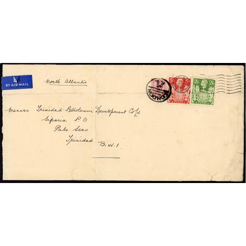 1231 - 1941-44 - THREE ITEMS TO TRINIDAD inc. 11 July 1941 large (152 x 275 mm) env. from Ascot to Trinidad... 