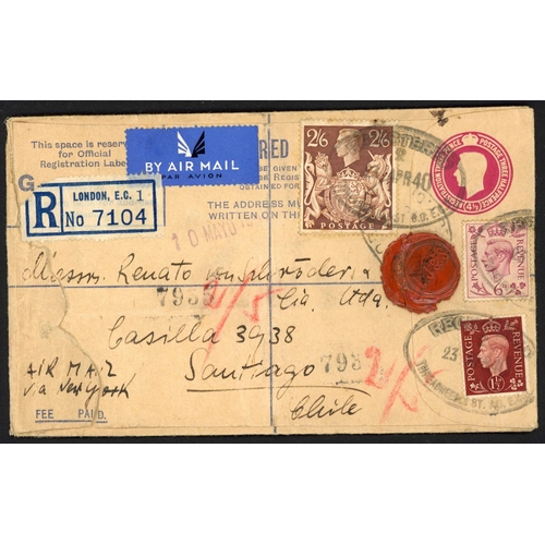 1251 - CHILE - THREE EARLY WWII COVERS: 18 Sept. 1939 env. from Birmingham 