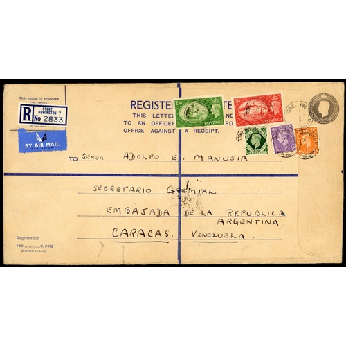 1264 - VENEZUELA - FOUR GOOD COVERS: 31 Oct. 1941 censored env. from Birmingham to La Guayra bearing 3d pai... 