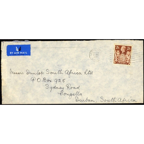 1267 - SOUTH AFRICA - 1939-43  WWII PERIOD: 11 Dec. 1939 env. from Scarborough to Natal with a single 1939 ... 