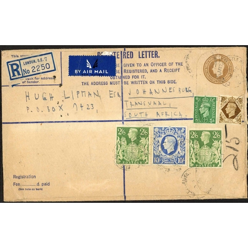 1268 - SOUTH AFRICA - 1945-54  POST WWII MAIL: A group of covers inc. 10 Nov. 1945 env. from London to Cape... 