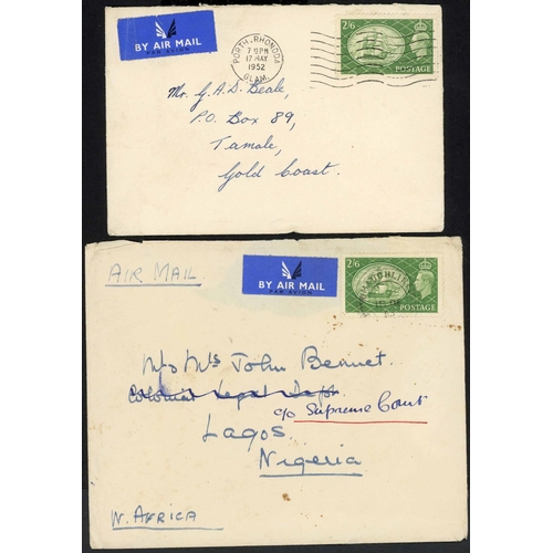 1270 - WEST AFRICA - 1939-52 INTERESTING GROUP inc.  26 Oct. 1939 env. by Imperial Airways from London to K... 