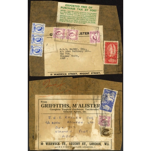 1271 - IRAQ - ADEN & SAUDI ARABIA - 1940-60: 18 Sept. 1940 env. registered from Manchester to Iraq bearing ... 