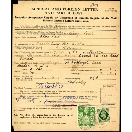 1273 - PALESTINE & ISRAEL 1942-50: 28 Dec. 1942 censored env. registered from London to Haifa bearing 3d & ... 