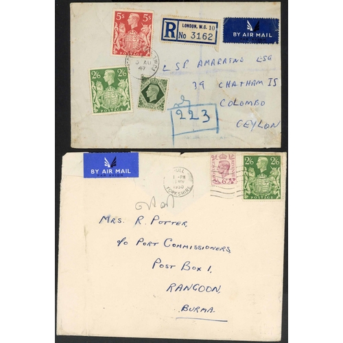 1274 - BURMA - CEYLON & PAKISTAN - 1938-51: 18 Dec. 1939 env. from Weston to Ceylon bearing a single 2/6d b... 