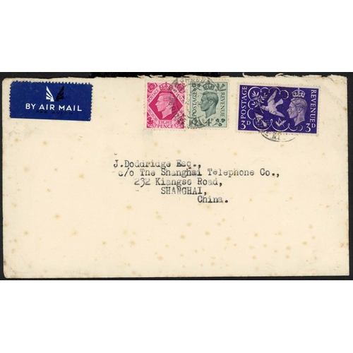 1281 - CHINA - NORTH ATLANTIC AIR SERVICE, ETC.: 1940-41 inc. censored envs. from UK to China, each bearing... 