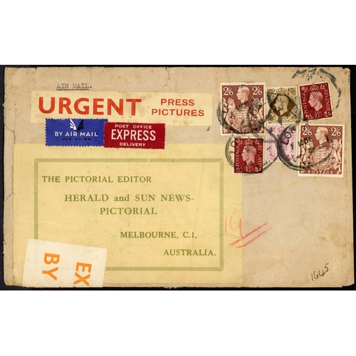 1300 - 1941-44 FOUR INTERESTING COVERS inc. env. from Carlisle to Sydney bearing ½d, 2d (2), 2½d, 1/- & 2/6... 