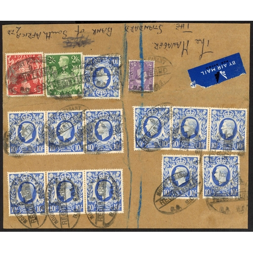 1305 - 1948-50 INTERESTING GROUP OF ITEMS inc. 21 Mar. 1948 parcel front from London to Sydney bearing 6d, ... 