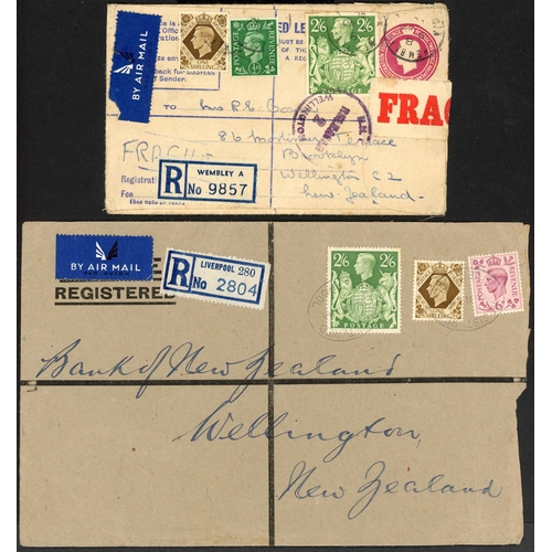 1311 - 1946-55 - INTERESTING SELECTION OF COVERS  inc. 8 Nov. 1946 registered env. bearing ½d, 1/- & 2/6d g... 