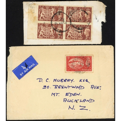 1311 - 1946-55 - INTERESTING SELECTION OF COVERS  inc. 8 Nov. 1946 registered env. bearing ½d, 1/- & 2/6d g... 