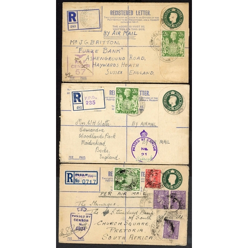 1318 - 1940-44 WWII FPO INC. LIBYA: 14 Nov 1940 env. from Belfast (?) to Sydney  bearing 1/- block of four ... 