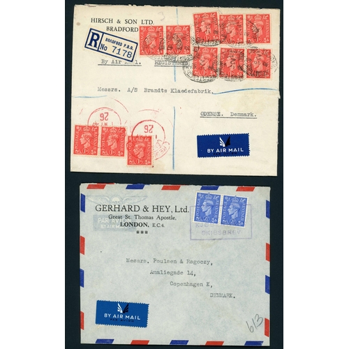 1346 - SCANDINAVIA - DENMARK, FINLAND, NORWAY - AIRMAILS, CENSORS, SERVICE SUSPENDED, ETC.: 1939-53 group w... 