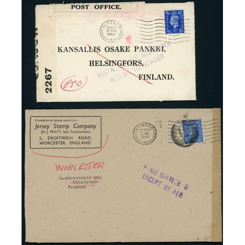 1346 - SCANDINAVIA - DENMARK, FINLAND, NORWAY - AIRMAILS, CENSORS, SERVICE SUSPENDED, ETC.: 1939-53 group w... 