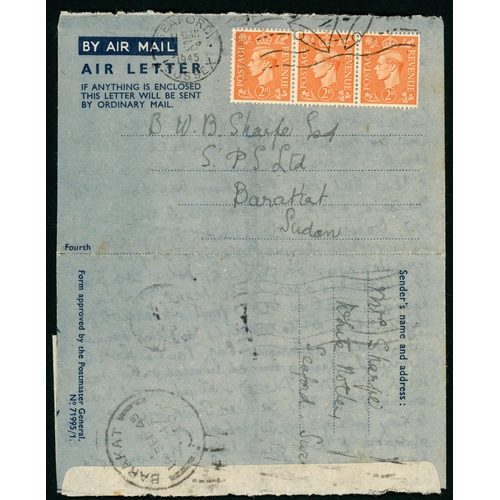 1362 - TO EAST AFRICA - SUDAN, MADAGASCAR, LOURENCO MARQUES, ETC.: 1938-55 group inc. 31 Aug. 1942 env. (bu... 