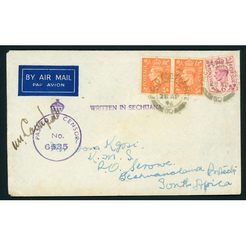 1365 - TO SOUTHERN AFRICA - RHODESIA, NYASALAND, BASUTO, BECHUANALAND, SWAZILAND, ETC.: 1939-53 (mainly pos... 