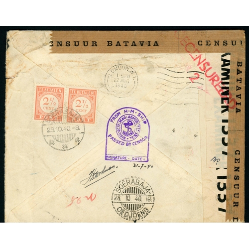 1367 - TO MALAYA, D.E.I., THAILAND, SINGAPORE, JAPAN - MISSENT, SERVICE SUSPENDED, ETC.: 1937-51 (mainly pr... 