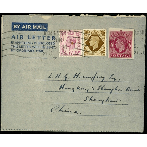 1368 - TO CHINA INC. H.K., SHANGHAI & INDO-CHINA: 1937-53 (mostly pre/post-war) inc. 13 Jan. 1948 airmail e... 