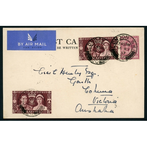 1369 - TO AUSTRALIA: 1937-53 group inc. pair of June 1950 packets London chief offices to 