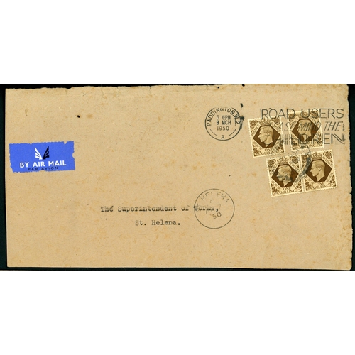 1374 - TO ATLANTIC ISLANDS - FALKLANDS, AZORES & ST. HELENA: 1939-52 group inc. 25 Feb. 1949 env. from Norw... 