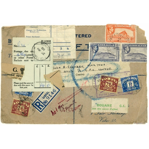 1381 - POSTAGE DUE COVERS - INTERNAL & FOREIGN: 1947-51 group of internal mail (7) or mail to/from GB displ... 