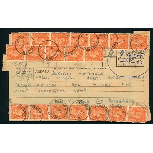 1389 - TELEGRAMS - INC. WARTIME HIGH RATES, 