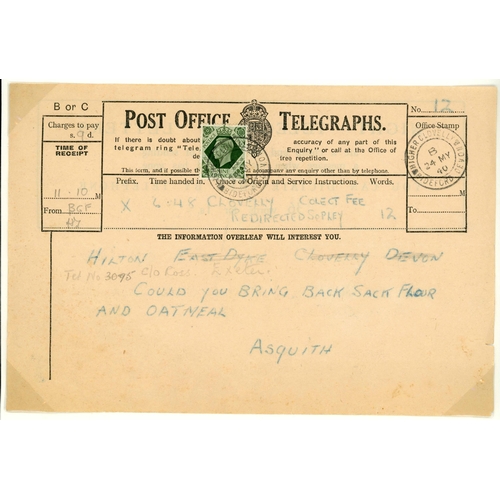 1389 - TELEGRAMS - INC. WARTIME HIGH RATES, 