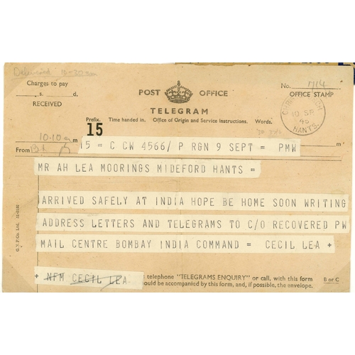 1389 - TELEGRAMS - INC. WARTIME HIGH RATES, 