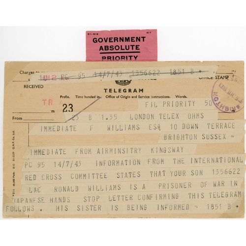 1389 - TELEGRAMS - INC. WARTIME HIGH RATES, 