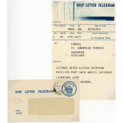 1389 - TELEGRAMS - INC. WARTIME HIGH RATES, 