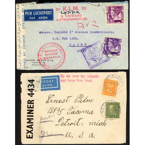 1395 - MAINLY MILITARY MIX (WWII & LATER): 1940-53 display collection inc. 1940 airmail env. ex Dutch East ... 