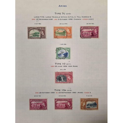 104 - ** THE VILLAGE POSTMARKS OF TRINIDAD & TOBAGO A-O: An album containing a well written-up collection ... 