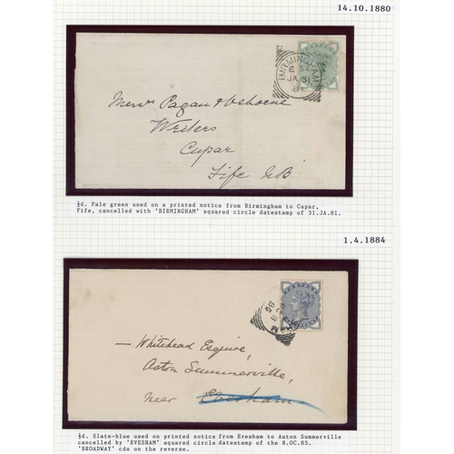 1082 - 1880-81 ISSUES inc. 1881 ½d to 5d (2). Covers inc. 5 Nov. 1880 E from London to Kirby Lonsdale with ... 