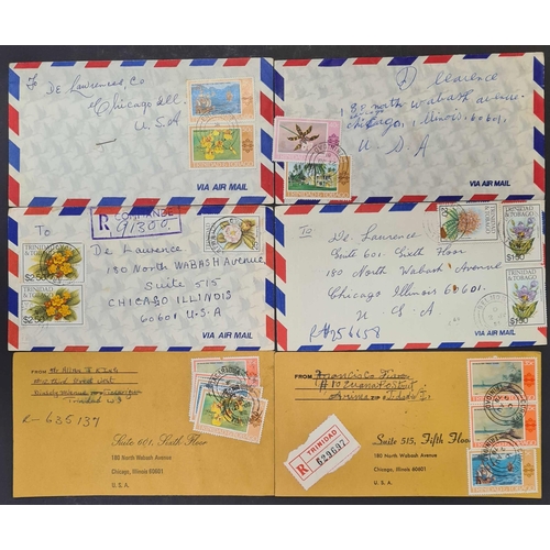 112 - ** BRITISH WEST INDIES - KGVI-QEII POSTMARK RESEARCH ACCUMULATION (3): A small box containing mainly... 