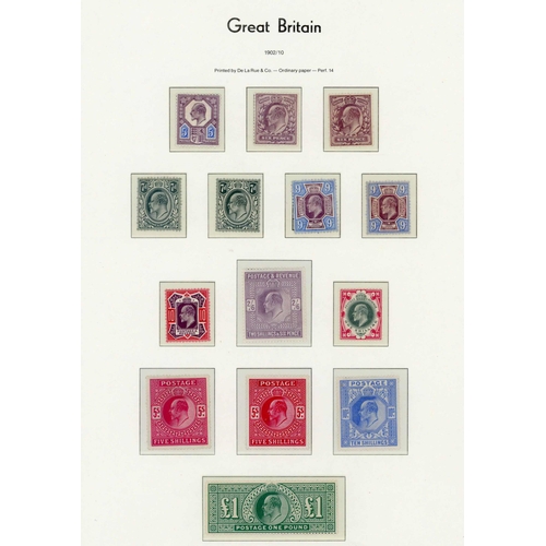 1126 - 1902-10 DE LA RUE - MINT COLLECTION OF PERF. 14 ORDINARY PAPER SHADES with ½d (4), 1d (2), 1½d (2), ... 