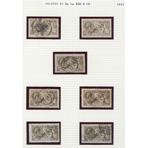 1157 - 1915 DE LA RUE 2/6d BROWN: Three mint shades and eleven used examples, the mint inc. yellowish brown... 