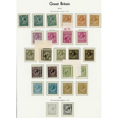 1187 - 1912-22 ROYAL CYPHER WATERMARK - MINT GROUP with ½d (5), 1d (4), 1½d (4). 2d Die I (4) & Die II, 2½d... 